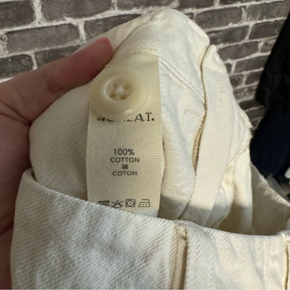 The Great cropped pants cream frayed hem - Picture 10 of 10